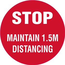 Brady Floor Marker Stop Maintain 1.5m Red/White D440mm