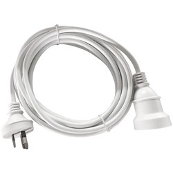 8Ware Power Extension Lead 3 Metre White