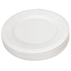 Paper Plate Uncoated White 15cm 50 Pack