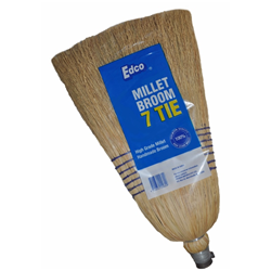 Edco Millet Broom With Handle - 7 Tie