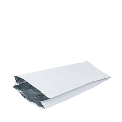 Paper Bag Foil Lined Plain White Small 200X165X65mm