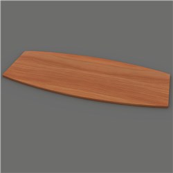 OM Boat Shape Boardroom Table Top Only 2400W x 1200mmD Cherry