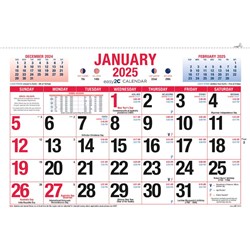 Easy-2C Wall Calendar 324 x 220mm Month To View 