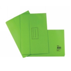 Stat Document Wallet Foolscap Manilla 30mm Gusset Lime Pkt 25