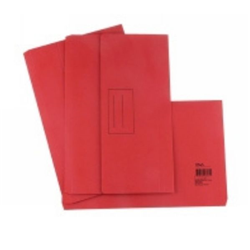Stat Document Wallet Foolscap Manilla 30mm Gusset Red Pkt 25