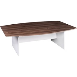 OM Boat Shape Boardroom Table  2400W x 1200D x 720mmH  Casnan And White