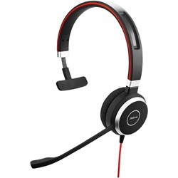 Jabra Evolve 40 UC Wired Mono Headset Black