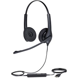 Jabra Biz 1500 USB Wired Duo Headset Black