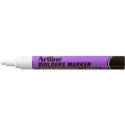 Artline Builders Permanent Marker Bullet 2.3mm White 