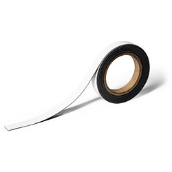 Durable Magnetic Labelling Tape 20mm x 5m White 