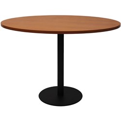 Rapidline Disc Base Round Table 1200D x 755mmH Cherry Top Black Base