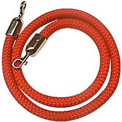 Visionchart Barrier Rope 1.5m Red With Chrome Ends 