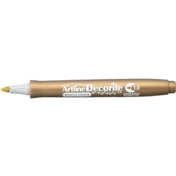 Artline Decorite Metallic Markers Bullet 1.0mm Gold Box Of 12