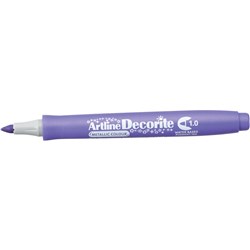 Artline Decorite Metallic Markers Bullet 1.0mm Purple Box Of 12