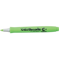 Artline Decorite Standard Markers Bullet 1.0mm Yellow Green Box Of 12