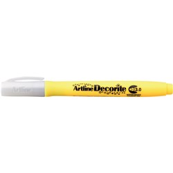 Artline Decorite Standard Markers Chisel 3.0mm Yellow Box Of 12