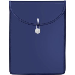 Marbig Document Wallet A4 Top Load 65mm Gusset Navy 