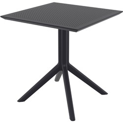 Sky 70 Hospitality Cafe Table Indoor Outdoor Use 700W x 700D x 740mmH Polypropylene Black