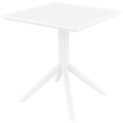 Sky 70 Hospitality Cafe Table Indoor Outdoor Use 700W x 700D x 740mmH Polypropylene White