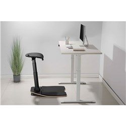 Ergovida Height Adjustable Leaning Stool with Foot Mat Black