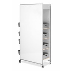 Visionchart Whiteboard Huddle Mobile Storage 840W x 374D x 1800mmH White