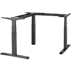 Ergovida Corner Electric  Sit-Stand Desk Frame Only  1700/1800W x 700D Black