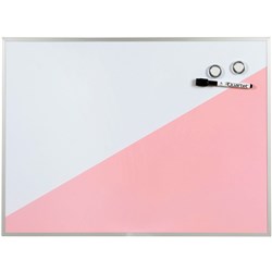 Quartet Geo Dry Erase Whiteboard 430 x 580mm Pink 