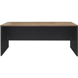 OM Premier Straight Desk 1800W x 750D x 720mmH Regal Walnut And Charcoal 