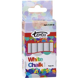 Texta Chalk White Pack Of 10 