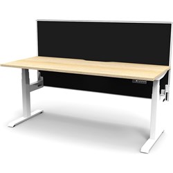 Rapidline Boost+ Single Sided Workstation + Screen 1800W x  750D x 1330mmH Oak/White