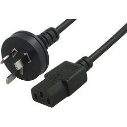 Astrotek 3 Pin Power Cable IEC 320-C13 To Power Socket 2 Metre Black