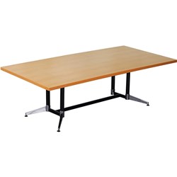 Rapidline Typhoon Boardroom  Table 1800W x 900D x 750mmH Beech Top Black Frame