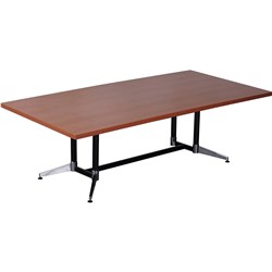 Rapidline Typhoon Boardroom  Table 1800W x 900D x 750mmH Cherry Top Black Frame