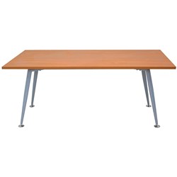 Rapidline Rapid Span Meeting Table 1800W x 900D x 730mmH Cherry Top Silver Frame