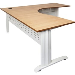 Rapidline Rapid Span Corner Workstation 1800/1800W x 700D x 730mmH Beech/White