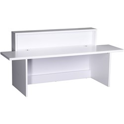 Rapidline 5-O Reception Counter 2400W x 848D x 1100mmH Gloss White