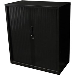 Rapidline Go Tambour Door Cupboard No Shelves Included 1200W x 473D x 1200mmH Black