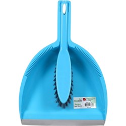 Cleanlink Dustpan And Brush Blue 