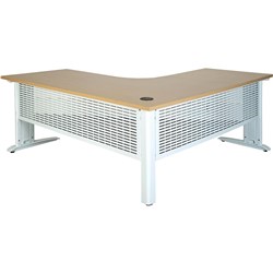 Summit Corner Workstation  1500W x 1500D x 750mmH  Beech / White