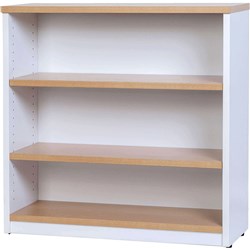 Logan Bookcase 2 Shelves  900W x 315D x 900mmH White And Oak