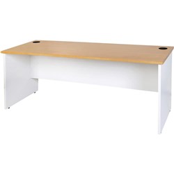 Logan Straight Desk  1500W x 750D x 730mmH White And Oak