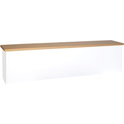 Logan Reception Desk Hob 1500W x 300D x 450mmH  White And Oak