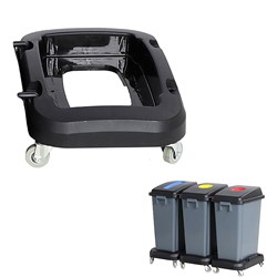 Compass Base for 60 Litres  Recycling Bin With 4 Castors And Hook Black