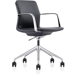 K2 EP Grange Executive Chair Medium Back Black Leather 