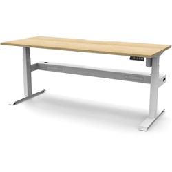 Rapidline Boost Light Single Sided Workstation + Tray 1500W x 750D x 1270mmH Oak/White