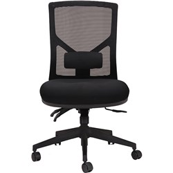 Rapidline Breeze Ergonomic Chair Mesh Back  Black Without Arms