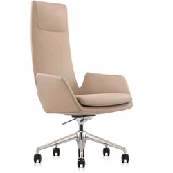 K2 NTS Cottesloe Executive Chair High Back Beige Leather 