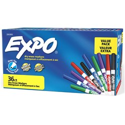 Expo Dry Erase Whiteboard Marker Fine Bullet Assorted Assorted Box of 36