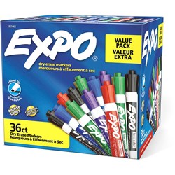 Expo Dry Erase Whiteboard Marker Chisel Tip Assorted Assorted Box of 36