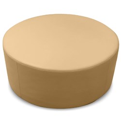 K2 Marbella Mawson Senior Round Ottoman 1000mm Diameter Beige PU Leather